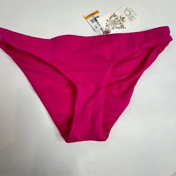 Becca Raspberry Ruched Swim Bottom Separates Small - Picture 4 of 9